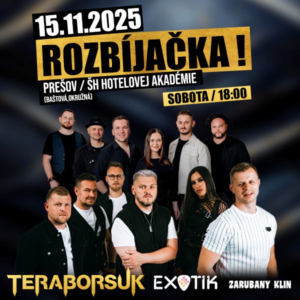 ROZBÍJAČKA! TERABORSUK, EXOTIK a ZARUBANY KLIN - ZRUŠENÉ