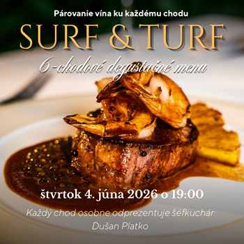 Surf & Turf - 6 chodové degustačné menu